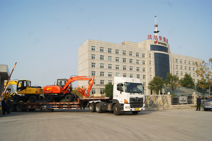 Wolwa Group Co., Ltd export 12 sets DLS wheeled sugarcane  loader to Mexico successfully