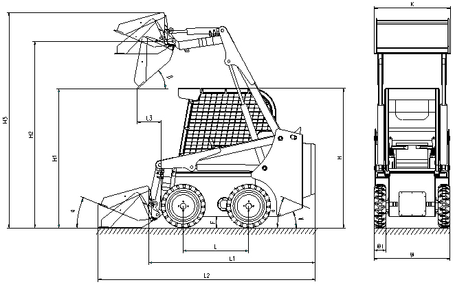 skip steer loader GN400 parameters