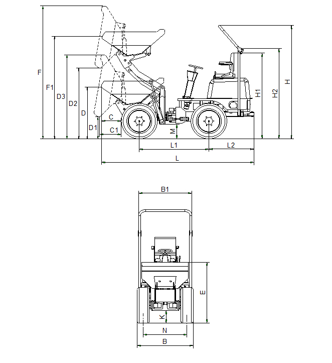 mini dumper GN10 parameter