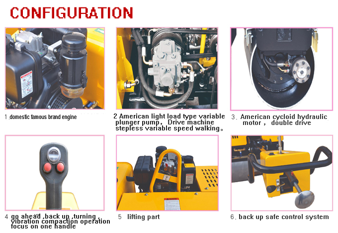 0.82 ton GNYL34A walk type double wheel road roller