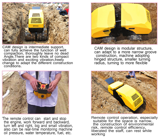 wolwa remote control groove compactor