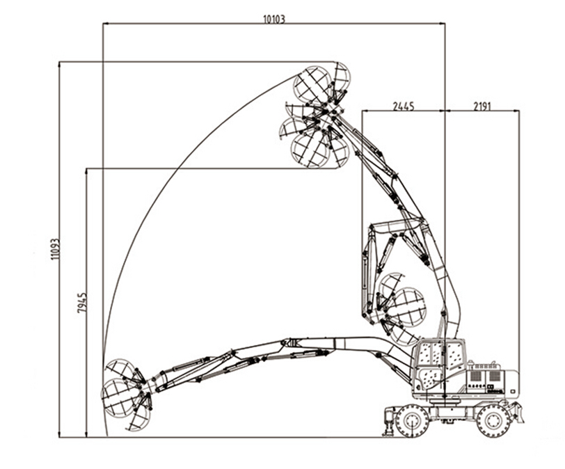 Wheel type hydraulic stacker