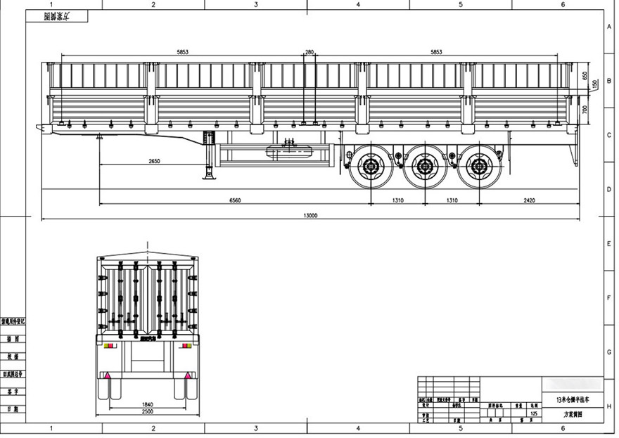 Stake semi trailer