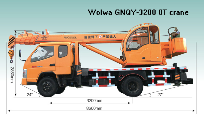 Wolwa GNQY-3200 8T crane